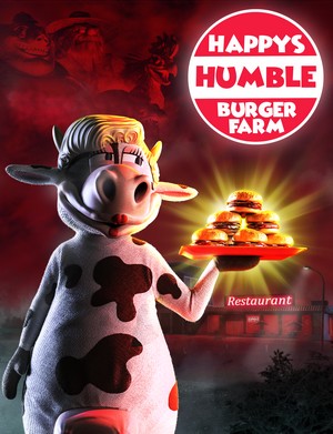 Happys Humble Burger Farm Poster Large
